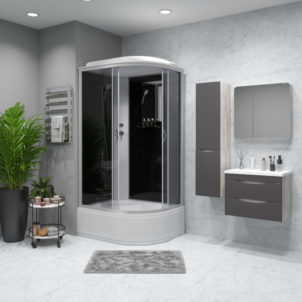 Душевая кабина Classic 80x120 стекло тонированное, профиль хром матовый (NG-2510-14L) Душевая кабина Classic 80x120 стекло тонированное, профиль хром матовый (NG-2510-14L)