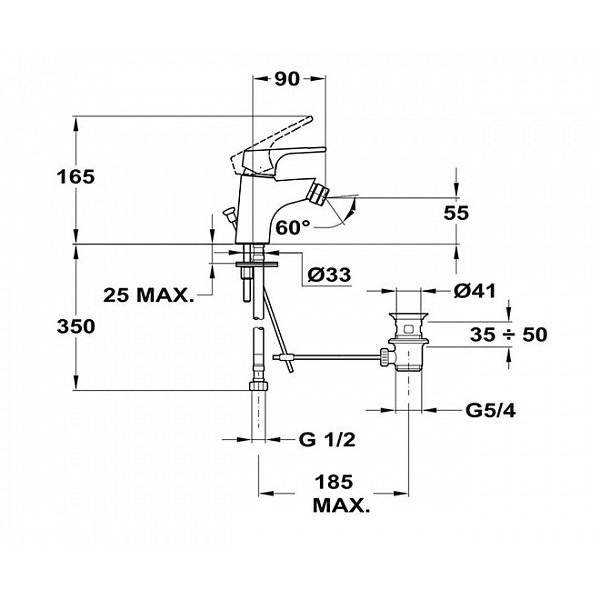 Смеситель для биде Mofem Junior Evo 501 (154-0047-30)