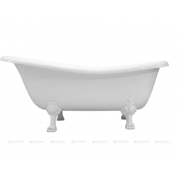 Ванна из искусственного камня Aquanet Family Stone Classic 160х80 на ножках (лапы золото) белая (368586)