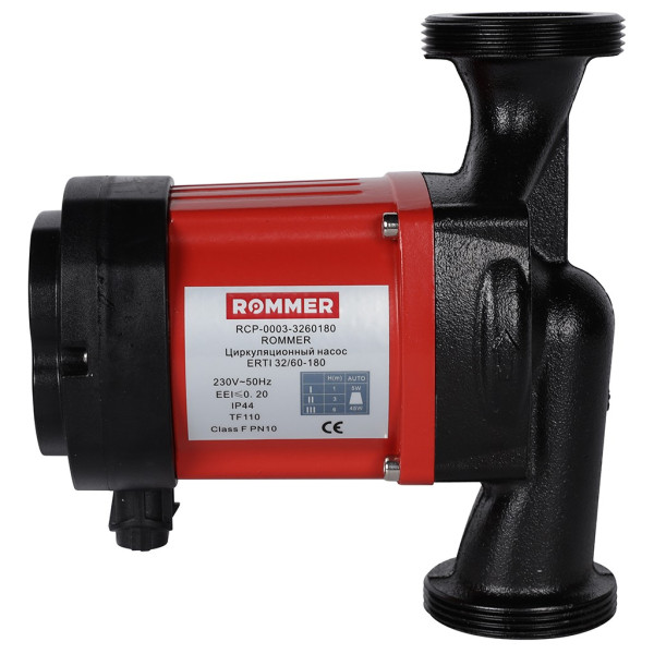 Насос циркуляционный ROMMER ERTI 32/60-180 (с гайками и теплоизоляцией) Насос циркуляционный ROMMER ERTI 32/60-180 (с гайками и теплоизоляцией)