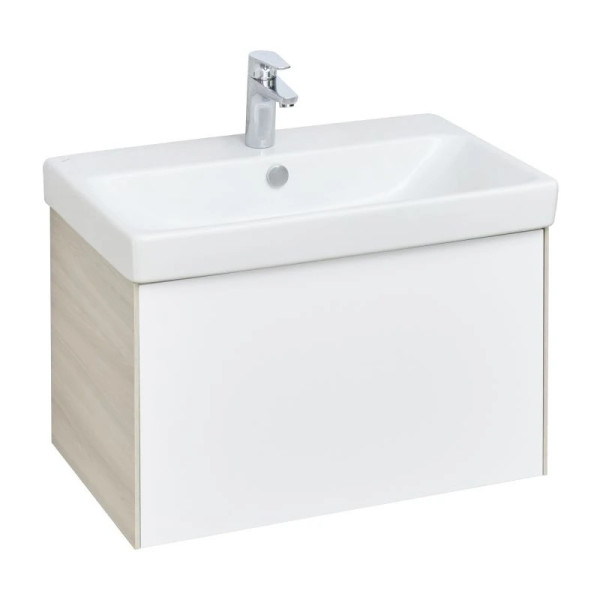 Тумба-умывальник Aquaton Асти 70 белый/ясень шимо/1WH501628 Умывальник Адриана 70 (1A2630K0AXD70)