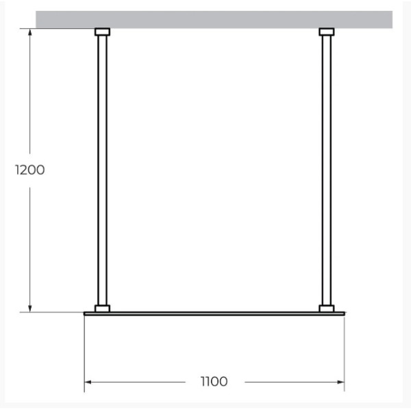 Душевая перегородка Cezares Liberta 110x195 стекло бронза, профиль хром (LIBERTA-L-2-110-120-BR-Cr)