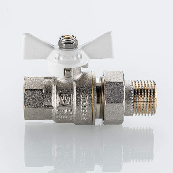 Кран 3/4" шаровый со сгоном Valtec Base-ГОСТ (белая бабочка) VT.227S.NW.05 Кран 3/4" шаровый со сгоном Valtec Base-ГОСТ (белая бабочка) VT.227S.NW.05