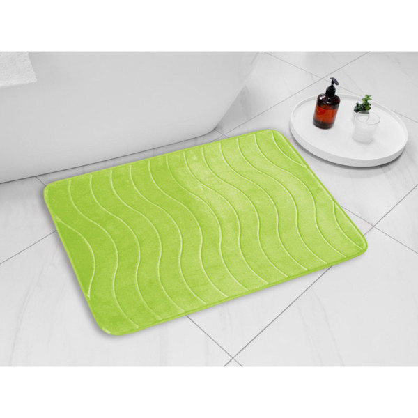 Коврик для ванной Melodia DOLCE флисовый 50х80 зелёный (MK405)