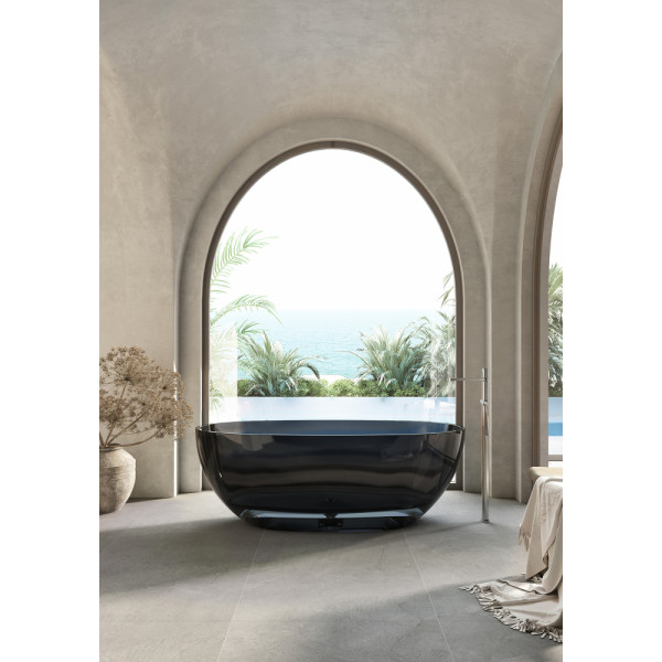 Ванна прозрачная Abber Kristall 150x75x58 черная (AT9701Onyx-1.5)