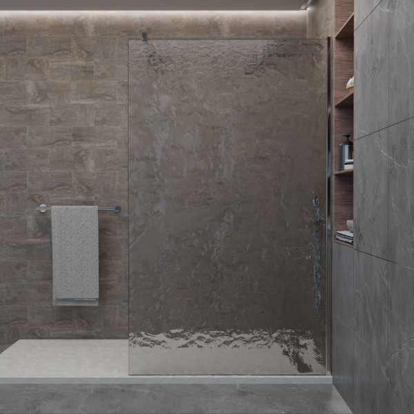 Душевое ограждение RGW Walk In WA-55 80x210 стекло лед, профиль хром (33105508-231)