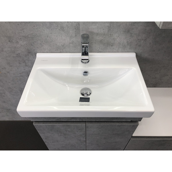 Тумба подвесная с раковиной Comforty Осло 600x400x630 дуб светлый (00-00000835)