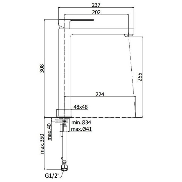 Смеситель для раковины Paffoni Elle хром (EL081CR)