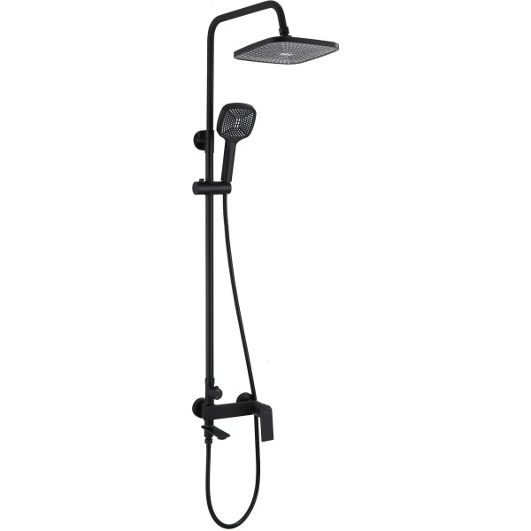 Душевая система с изливом Rea Storm Black mat (REA-P9533)