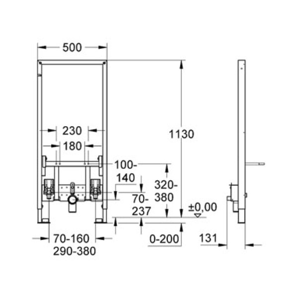 Инсталляция для биде Grohe Rapid SL 38553 1130 мм