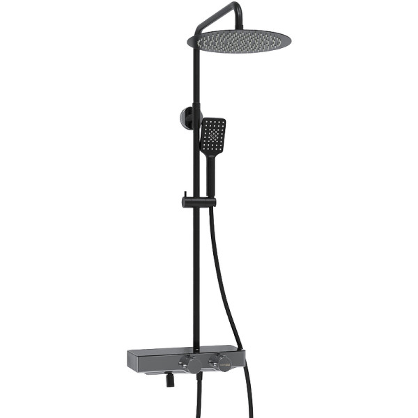 Душевая система WasserKRAFT черная (A114.160.130.CB Thermo)