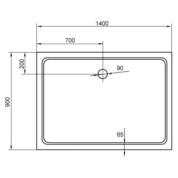 Душевой поддон Cezares SMC 140х90 (TRAY-M-AH-140/90-35-W)