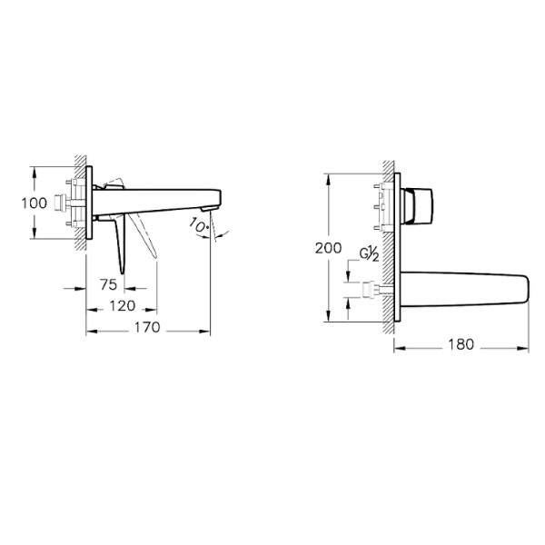 Смеситель для раковины Vitra Root Square матовый черный (A4273836EXP)