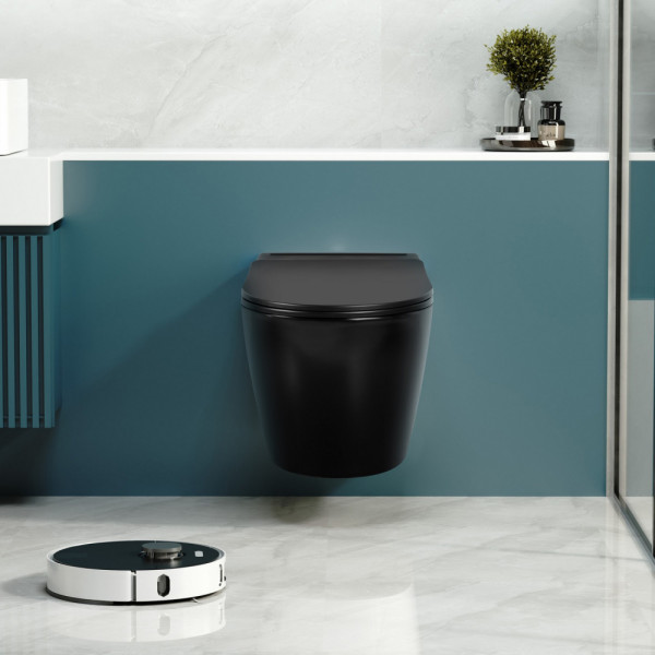 Унитаз подвесной Abber Bequem 360x580x380 черный матовый (AC1108PMB)