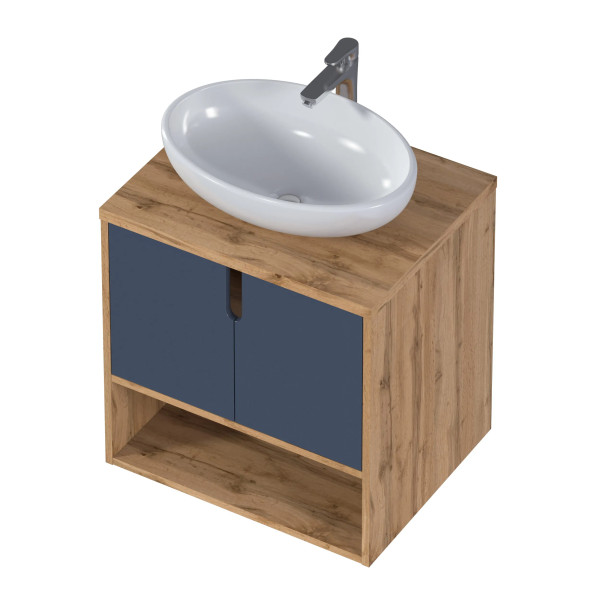 Тумба подвесная 1Marka 600x480x601,5 (дикий дуб натуральный Н1318 ST10 Egger) (Ц0000031347)