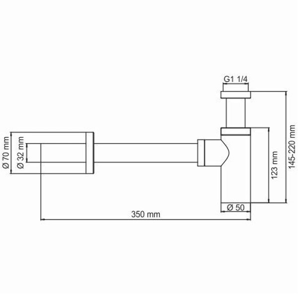 Сифон для раковины WasserKRAFT хром (A093)