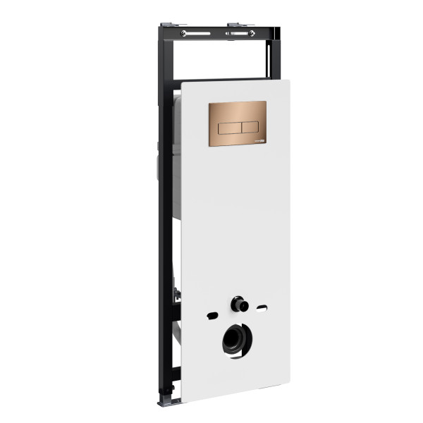 Инсталляция для унитаза WasserKRAFT Salm с клавишей смыва золото розовое (27TLT.010.ME.WH.RG03)