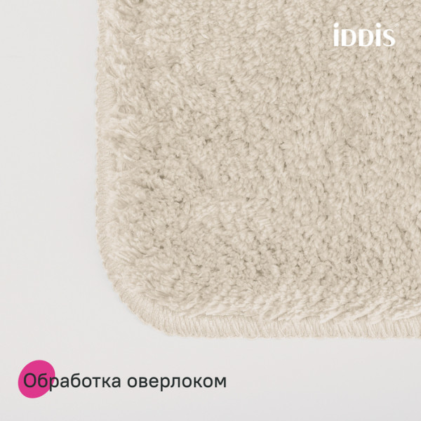 Коврик для ванной комнаты с вырезом 50х50 микрофибра бежевый Iddis (BTLT01Mi12)