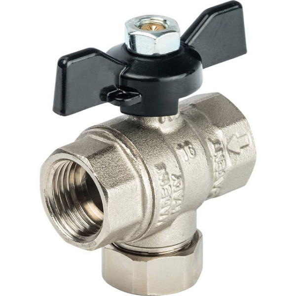 Кран 1" ВВ шаровый с фильтром Stout (чёрная бабочка) (SVF 0002 000025)