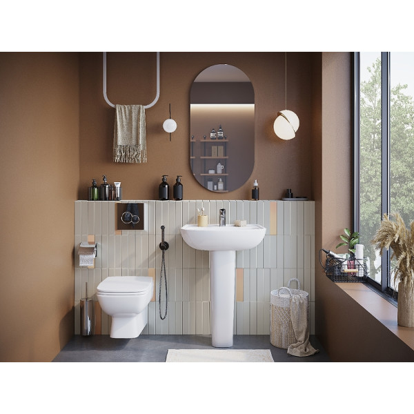 Комплект инсталляция с унитазом и клавишей Santek Нео rimless с сиденьем SC с клавишей черной (1WH501777)