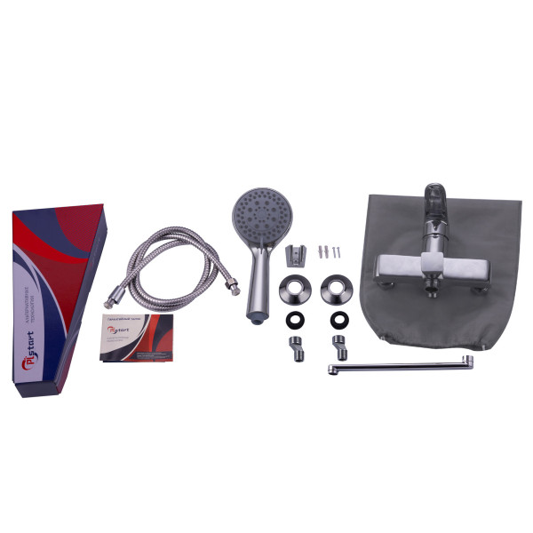 Смеситель для ванны и душа Plstart с душевым комплектом хром (PD22016)