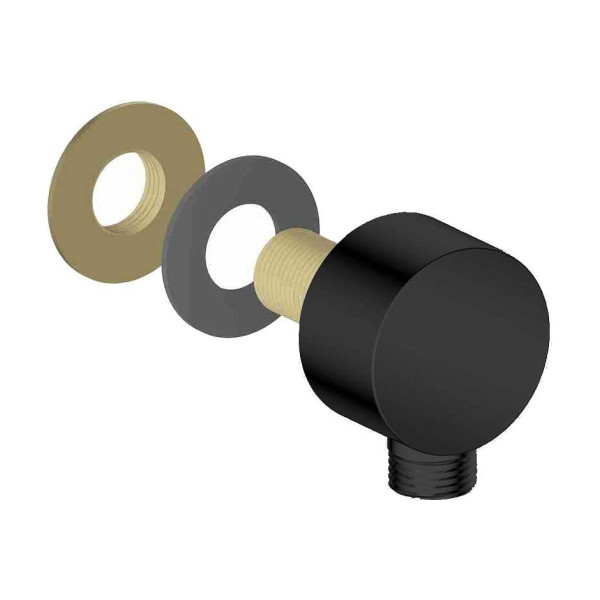 Шланговое подсоединение Aquatek черный матовый (AQ2454MB)