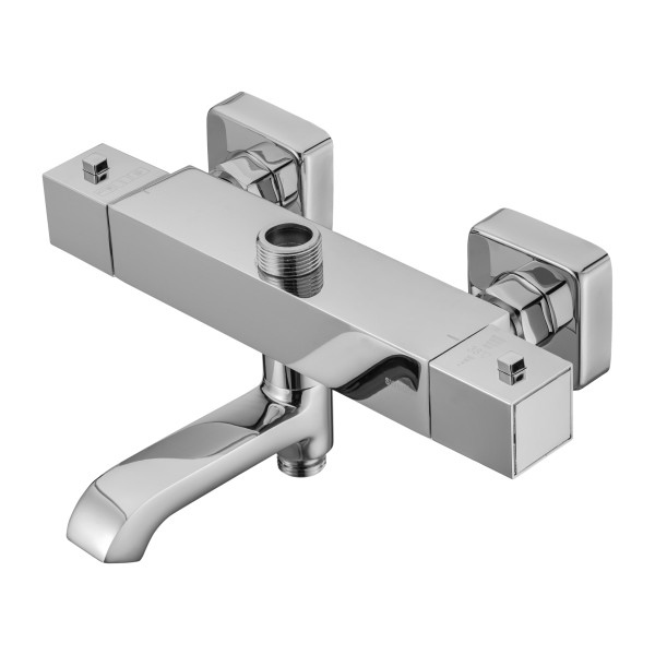 Смеситель для ванны и душа Swedbe Hermes термостат, с повортн.изливом и верхним подключением хром (9043)