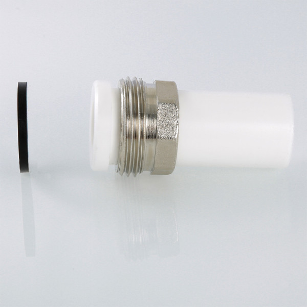 Патрубок PP-R под накидную гайку 25*1" VALTEC (белый) VTp.721.0.02506