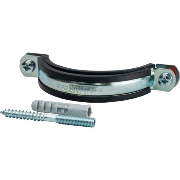 Хомут для труб со шпилькой и дюбелем Stout 3" (87-94 мм) (SAC-0020-100003)