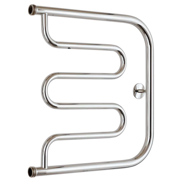 Полотенцесушитель водяной Стиле Тандем 500х500 резьба-сгон 1 хром (00011-5050)