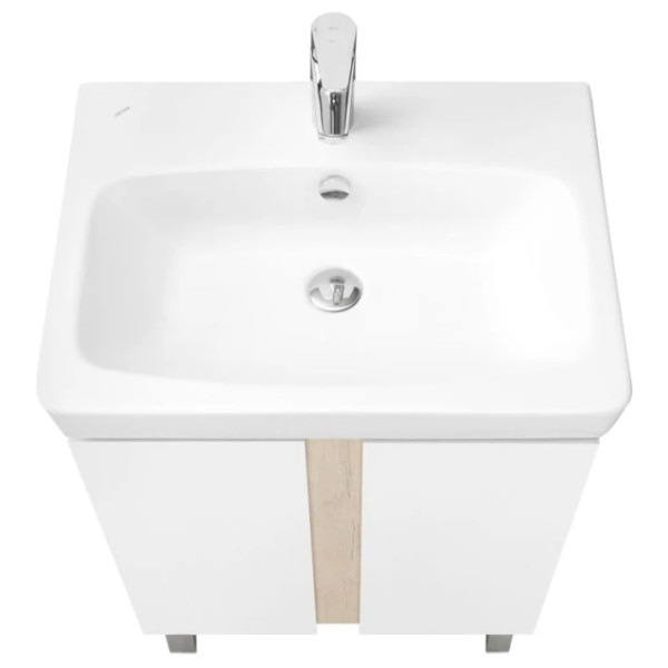 Тумба-умывальник Aquaton Кантри 60 Бел/Дуб Верона/1WH302186 Раковина НЕО-60 (1A2574K0AHB20)