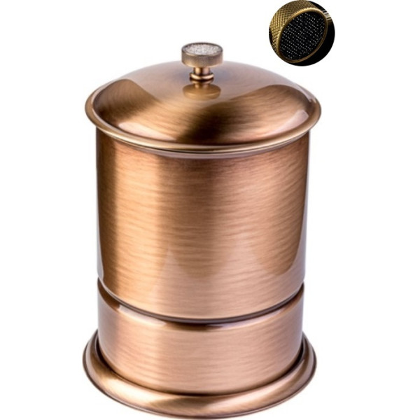 Ведро для мусора Boheme Royal Cristal 21x21x29 бронза (10927-BR-B)