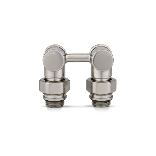 Фитинг двойной угловой со встроенным шаровым краном 1/2"х3/4"(18)ЕК Varmega VMDV20 (матовый никель) (VMDV20-500415) Фитинг двойной угловой со встроенным шаровым краном 1/2"х3/4"(18)ЕК Varmega VMDV20 (матовый никель) (VMDV20-500415)