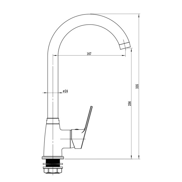 Смеситель для кухни Voda Tide хром (TD519) Смеситель для кухни Voda Tide хром (TD519)