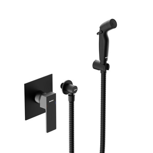Смеситель с гигиеническим душем Damixa Gala с душевым набором черный (537510300)