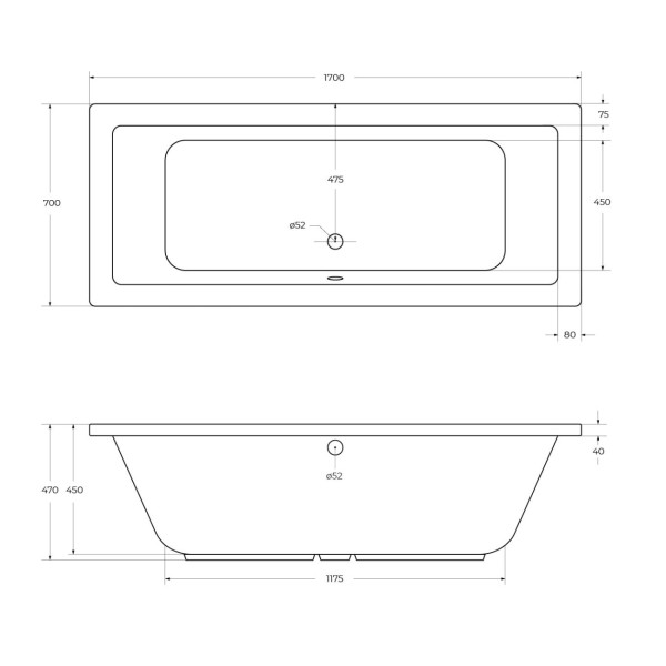 Ванна акриловая Cezares Plane 170x70x63 белый (PLANE-170-70-45-W37) Ванна акриловая Cezares Plane 170x70x63 белый (PLANE-170-70-45-W37)