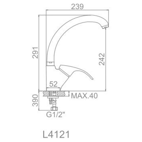 Смеситель для кухни Ledeme (L4121) Смеситель для кухни Ledeme (L4121)