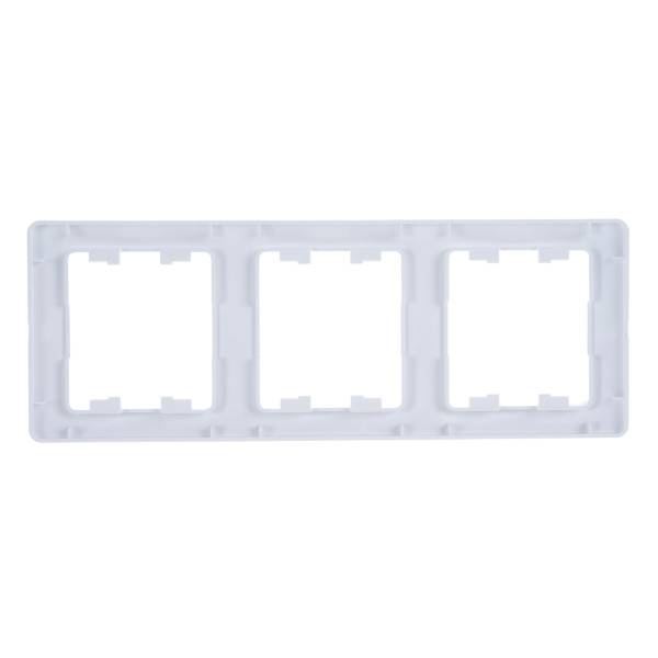 Рамка Schneider Electric вертикальная 3 поста Glossa (белая) (GSL000107)