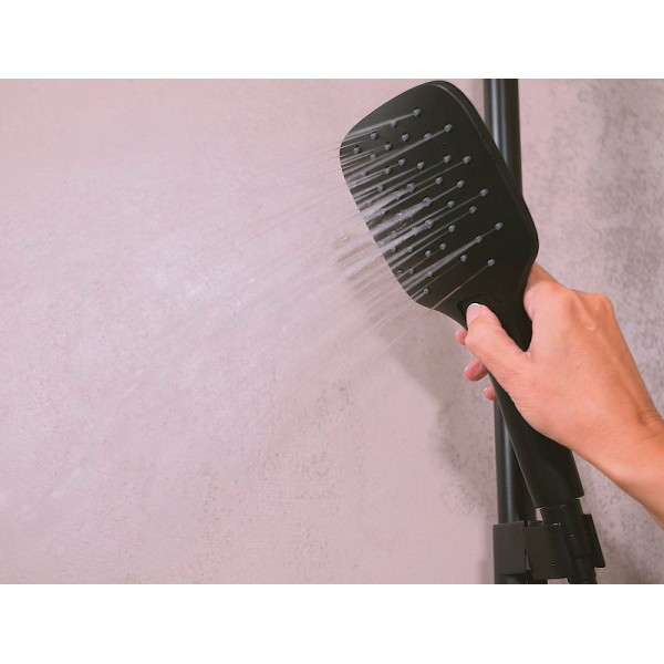 Душевая система Ravak с термостатическим смесителем и ручным душем FL 091.20BL черная (X070443)