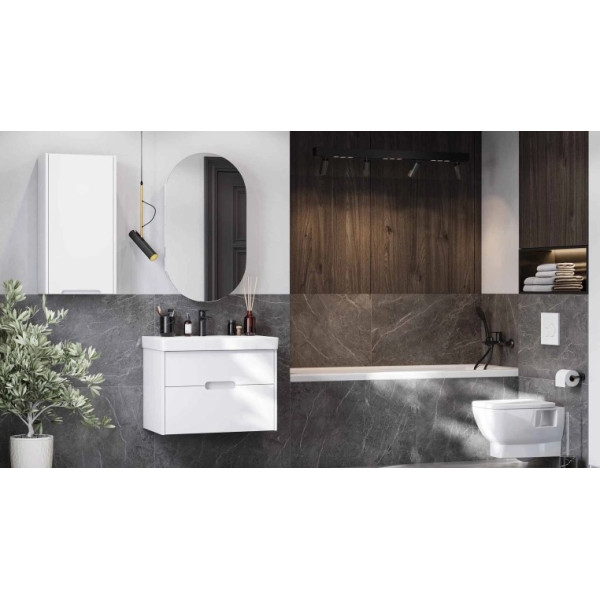 Тумба-умывальник Aquaton Оливия 70 Белый матовый/1WH501628 Раковина Адриана 70 (1A2543K0OL010)