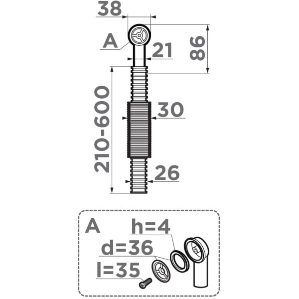 Перелив для арматуры Omoikiri серии WK круглый OV-1-R-GB графит (4998041)