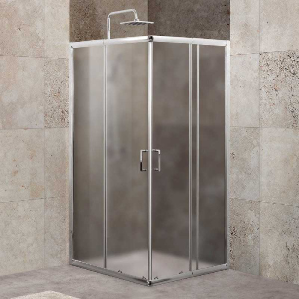 Душевой уголок Belbagno Unique 90x90x190 стекло матовое, профиль хром (UNIQUE-A-2-75/90-P-Cr)