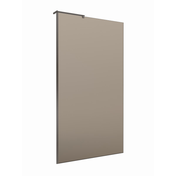 Душевое ограждение BelBagno Uno 100x200 стекло тонированное бронзовое, профиль оружейная сталь матовая (UNO-L-1-TB-100-BR-GM) Душевое ограждение BelBagno Uno 100x200 стекло тонированное бронзовое, профиль оружейная сталь матовая (UNO-L-1-TB-100-BR-GM)