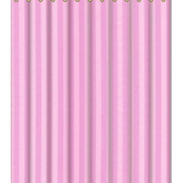 Шторка для ванны текстиль Fashun 1800x2000 полиэстер розовый в едва заметную вертикальную полоску (A8605)