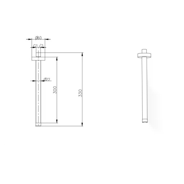 Держатель для верхнего душа Boheme Uno никель (629-UNO-NB)