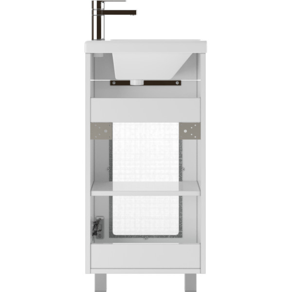 Тумба напольная Миранда 40 Кристалл без ящика Айсберг Домино (DA1805T)