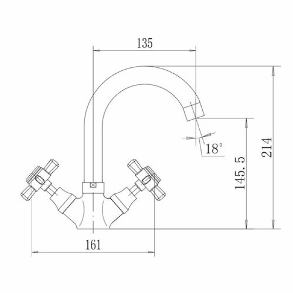 Смеситель для раковины Fashun хром (A1324) Смеситель для раковины Fashun хром (A1324)