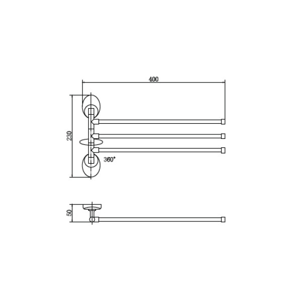 Полотенцержатель Fashun тройной поворотн хром (A1613) Полотенцержатель Fashun тройной поворотн хром (A1613)