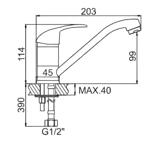 Смеситель для кухни Ledeme хром (L4515) Смеситель для кухни Ledeme хром (L4515)