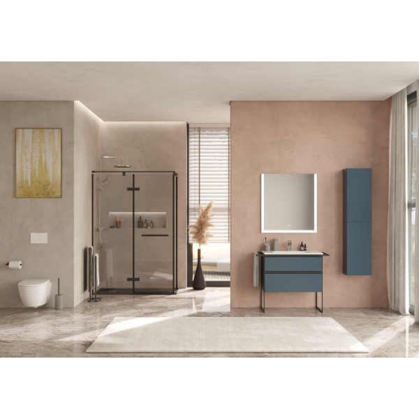 Душевая дверь Roca Akropolis 120x90x200  L стекло прозрачное, профиль черный матовый (Z.RU93.0.788.5)